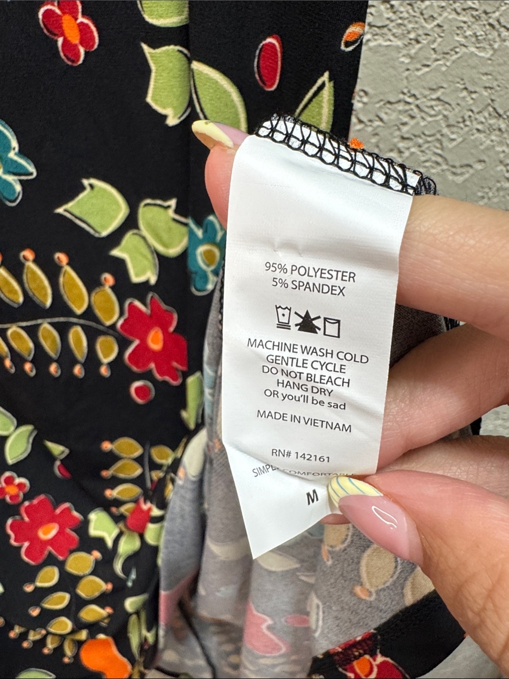 LuLaRoe Carly Dress NWT Medium Floral High Low Swing Pocket Dress - Picture 5 of 9